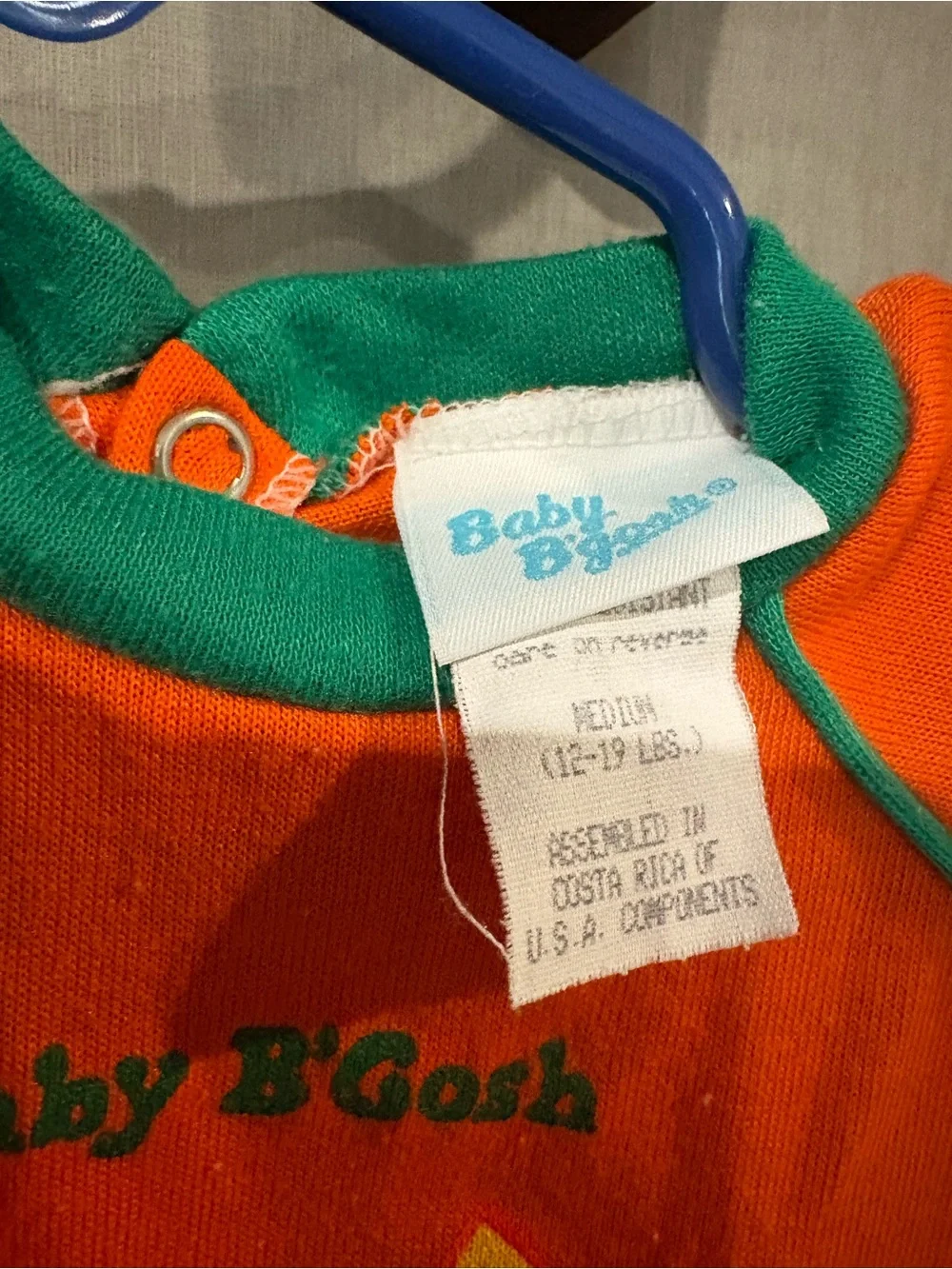 Vintage 1994 Baby B’Gosh pumpkin sleeper